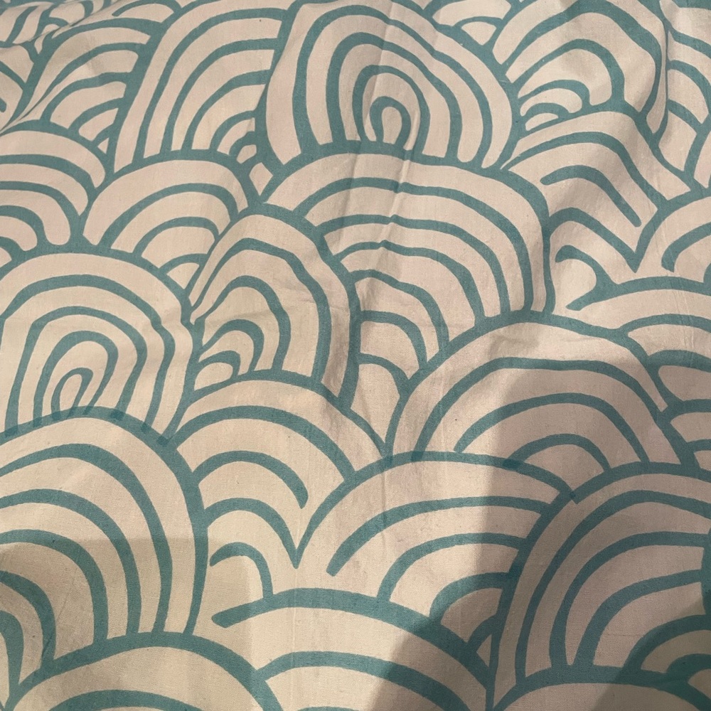 Aqua Scallops Shower Curtain